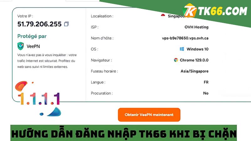 Hướng dẫn khắc phục đăng nhập vào TK66 khi bị chặn 