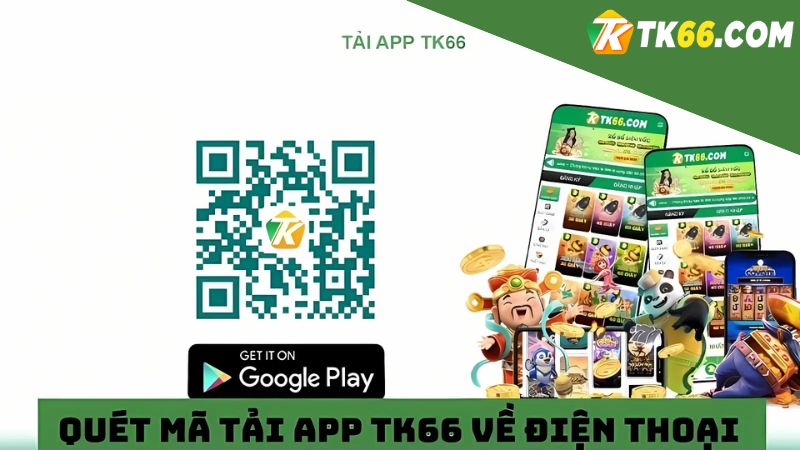 Quét mã tải app trên trang web TK66 